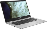 Asus C423NA 14" Touchscreen Chromebook, Intel Quad-Core N4200 1.1 GHz, 4 GB RAM, 32 GB eMMC, Chrome OS - Refurbished