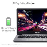 ASUS VivoBook E403SA 14” Ultra-thin Laptop with Intel® N3700 Quad Core, 4GB RAM, 128GB eMMC,  Windows 10 Home 64 bit
