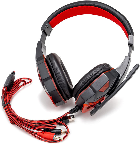 Krazilla Gaming Headset - Super Bass HD Gaming Headphone Red