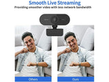 HD Webcam 1080P 2MP with built-in microphone, USB Plug and Play, No driver needed, Support Windows, Mac, Linux and More