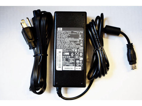 Original HP Laptop AC Adapter: 18.4V/4.9A 90W Oval Connector 12.4 x 6.7mm. Series: PPP012L. HP Part No. 393949-001. Replace with HP Spare 394810-001. For HP Pavilion ZV6000, Compaq Presario R4000