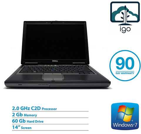 DELL Latitude D630 14" Laptop (Intel Core 2Duo-2.0/60G/2GRAM/Win7 Pro)
