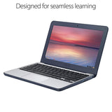 ASUS Chromebook C202SA-YS02 11.6" Ruggedized and Water Resistant Design with 180 Degree (Intel Celeron 4 GB, 16 GB eMMC, Dark Blue)