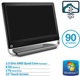HP TouchSmart 520-1155 23" Touch Screen All-In-One PC(AMD Quad Core 2.5 GHz/8GDDR3/2T/Win10 Home)
