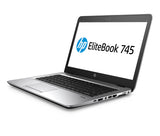 HP elitebook 745 G3: AMD Pro A10-8700B R6 1.8GHz Quad-Core, 8G DDR3L, 256 SSD, 14" Touch Screen 1920x1080, Webcam, Windows 11 pro - Refurbished. (SKU: HP-745G3)